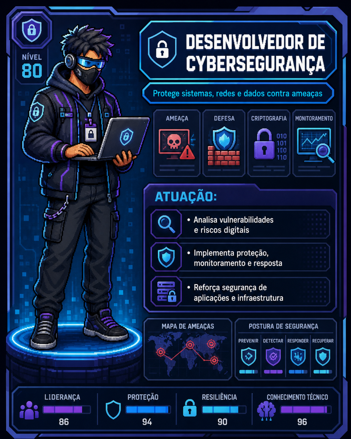 Card do perfil Desenvolvedor de Cybersegurança