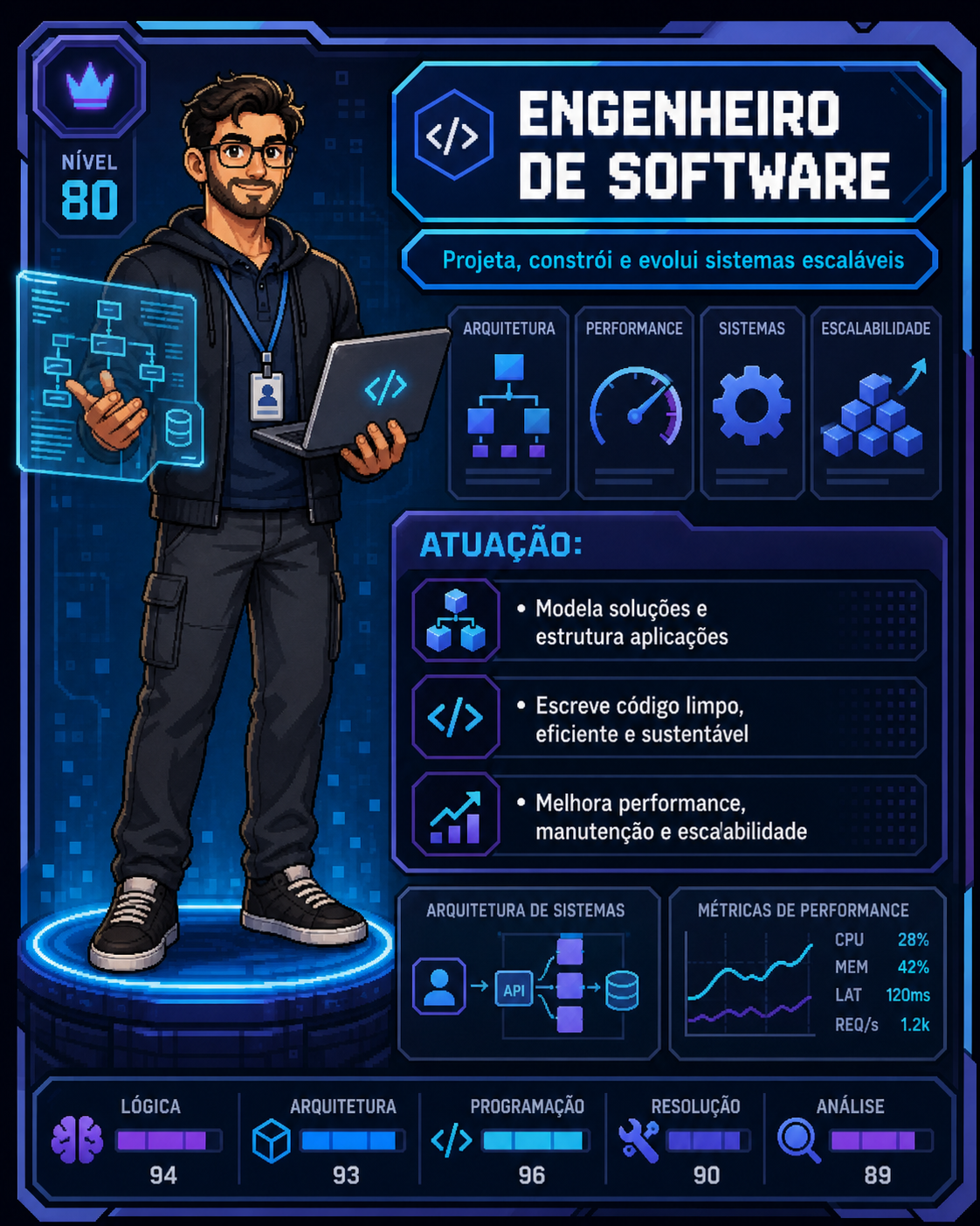 Card do perfil Engenheiro de Software
